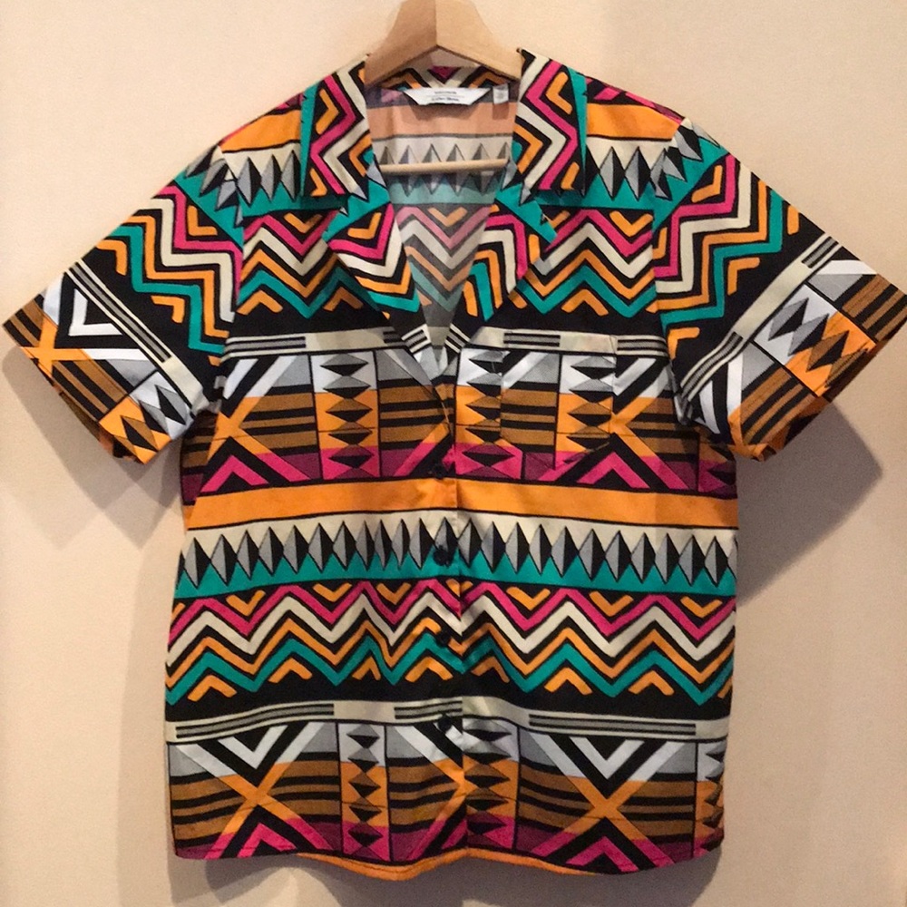 & Other Stories graphic button up shirt